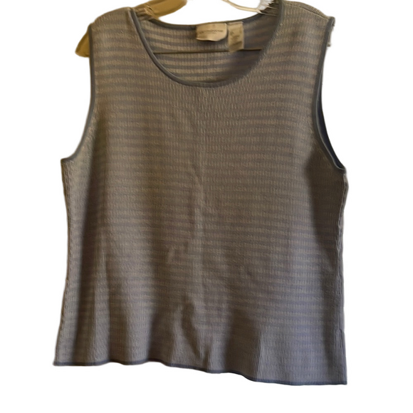 Liz Claiborne Tops - Liz Claiborne Light Blue Patterned Tank Top Size L